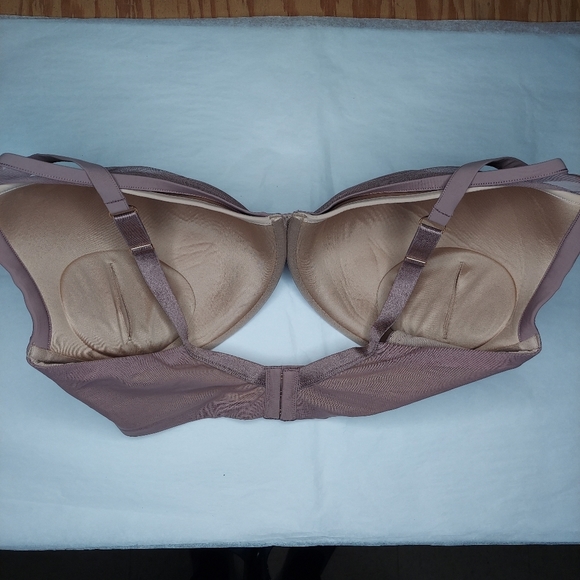 Thirdlove Bra 42G Eyelash Lace Plunge Pink-Purple Padded Underwire - Picture 2 of 5